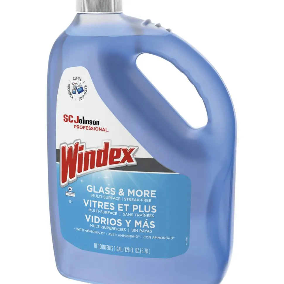 Windex Glass Cleaner With Ammonia-D, 128 Oz Bottle