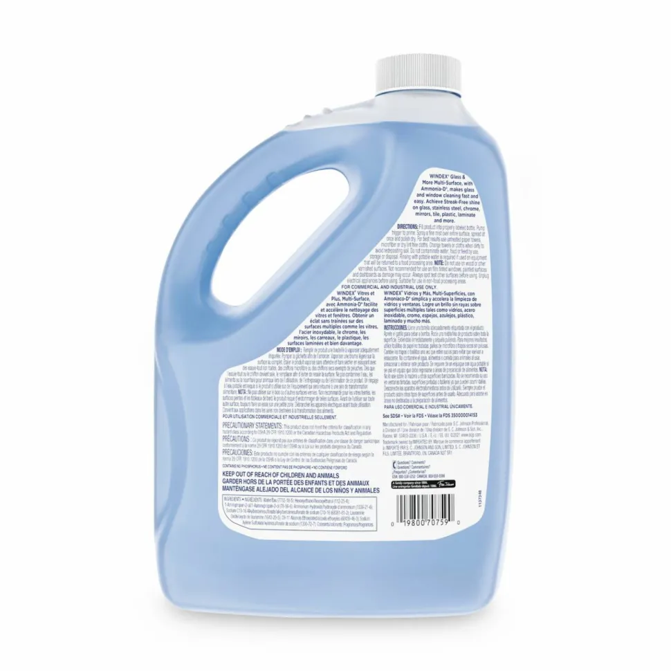 Windex Glass Cleaner With Ammonia-D, 128 Oz Bottle