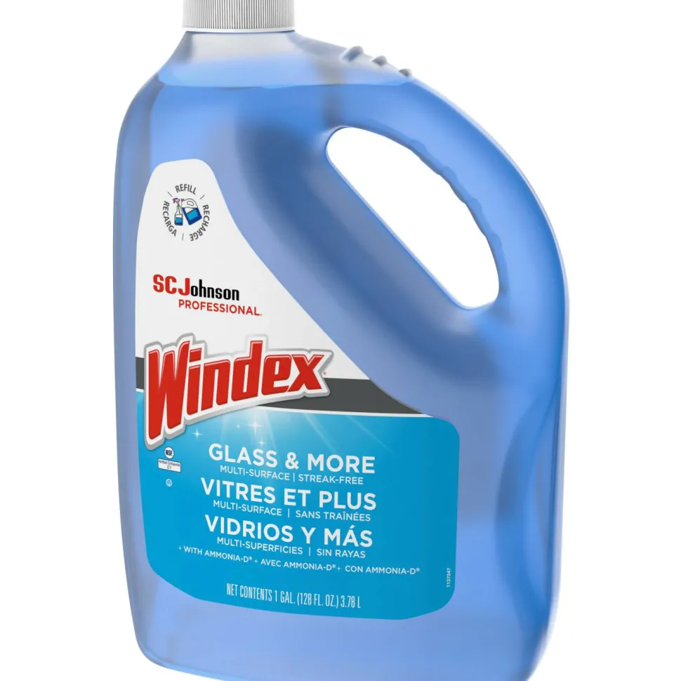 Windex Glass Cleaner With Ammonia-D, 128 Oz Bottle