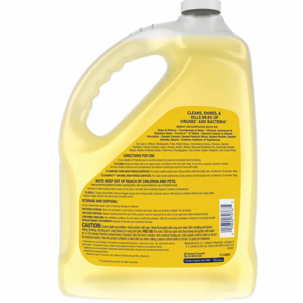 Windex Multi-Surface Disinfectant Cleaner, Citrus Scent, 128 Oz