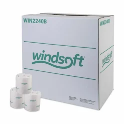 Windsoft Bath Tissue, Individually Wrapped Rolls, Septic Safe, 2-Ply, White, 500 Sheets/Roll, 96 Rolls/Carton