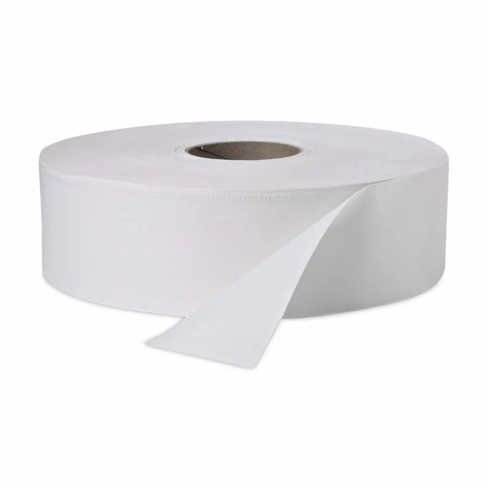 Windsoft Jumbo Roll Bath Tissue, Septic Safe, 2 Ply, White, 3.4" x 1,000 ft, 12 Rolls/Carton