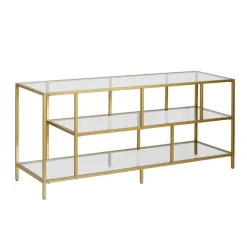 Winthrop Rectangular TV Stand with Glass Shelves for TV's up to 60