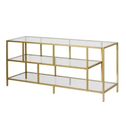 Winthrop Rectangular TV Stand with Glass Shelves for TV's up to 60