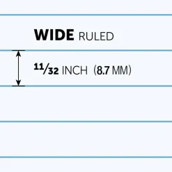 Wirebound Notebooks, 8" x 10-1/2", 1 Subject, Wide Ruled, 100 Sheets, Assorted Colors, Pack Of 6 Notebooks