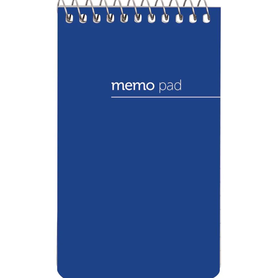 Wirebound Top-Opening Memo Pads, 3" x 5", College Ruled, 60 Sheets Per Pad, Assorted Colors (No Color Choice), Pack Of 3 Pads