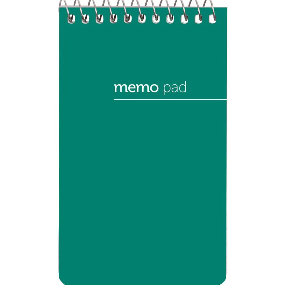 Wirebound Top-Opening Memo Pads, 3" x 5", College Ruled, 60 Sheets Per Pad, Assorted Colors (No Color Choice), Pack Of 3 Pads