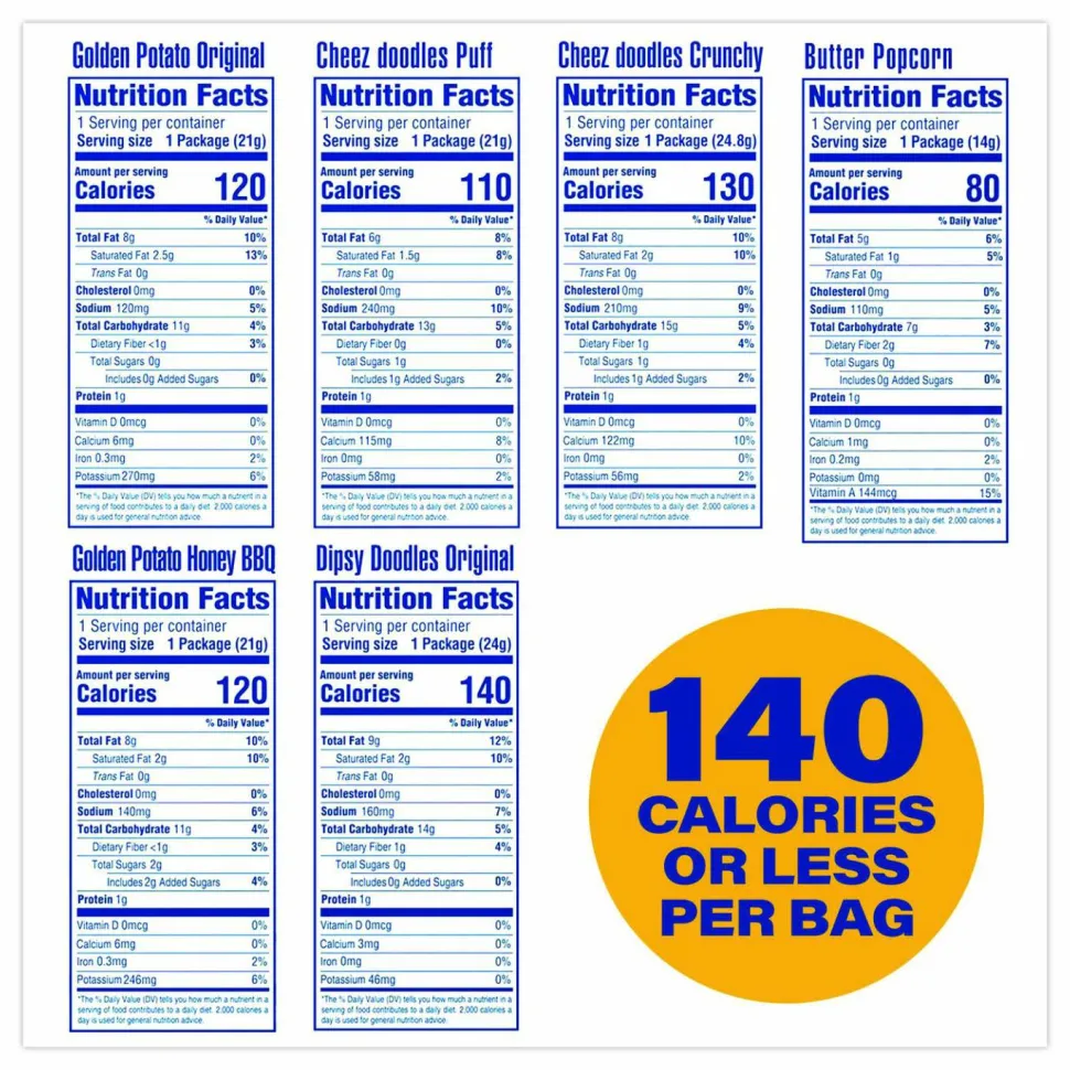 Wise Grab and Snack Variety Pack, Assorted Flavors, 50/Pack
