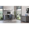 40”W Multifunction Mobile File Cabinet Printer Stand with Integrated Power & Charging, Gray Oak, BIFMA Compliant