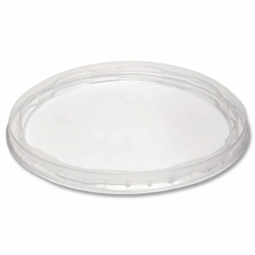 WNA Deli Container Lids, Plug-Style, Clear, Plastic, 50/Pack, 10 Packs/Carton