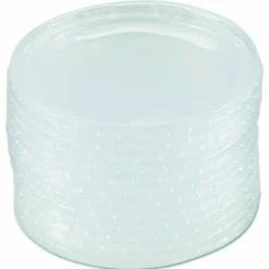 WNA Deli Container Lids, Plug-Style, Clear, Plastic, 50/Pack, 10 Packs/Carton