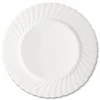 WNA Classicware Plastic Dinnerware, Plates, 9" dia, White, 12/Bag, 15 Bags/Carton