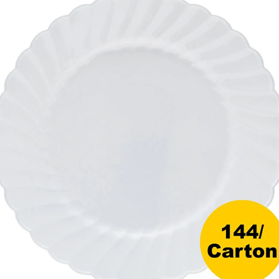 WNA Classicware Plates, Plastic, 10.25" dia, Clear, 12/Bag, 12 Bags/Carton