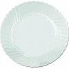 WNA Classicware Plates, Plastic, 6" dia, Clear, 18/Bag, 10 Bags/Carton