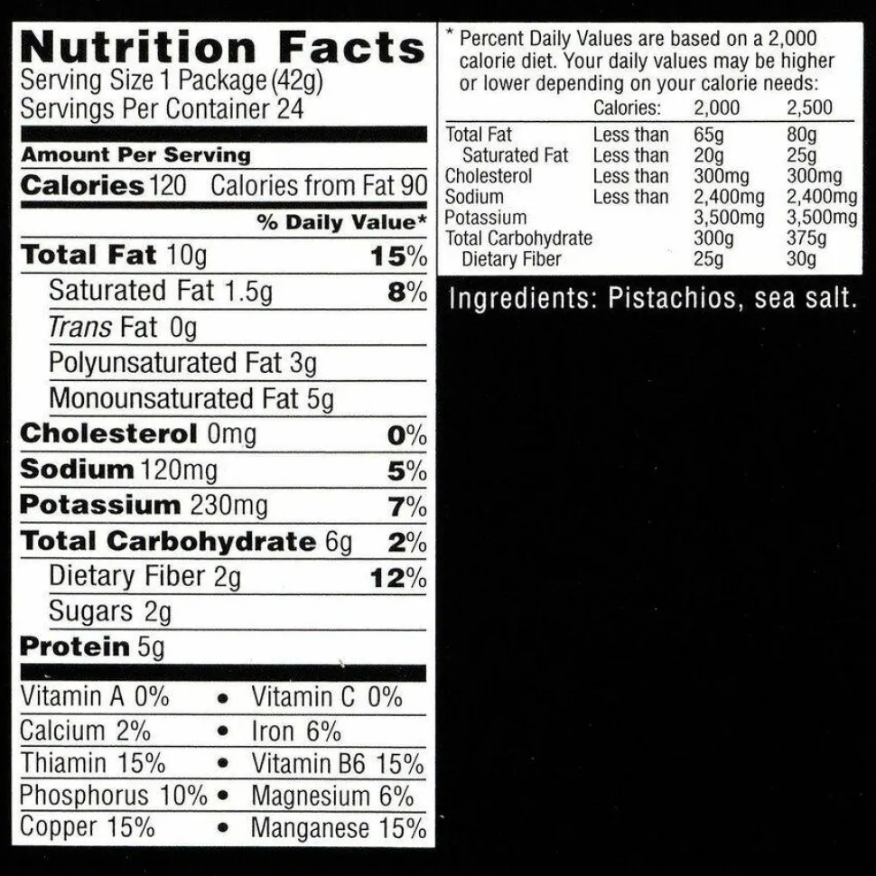Wonderful Roasted and Salted Pistachios, 1.5 oz Bag, 24/Pack