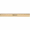 Wood Metal-Edge Ruler, 12"