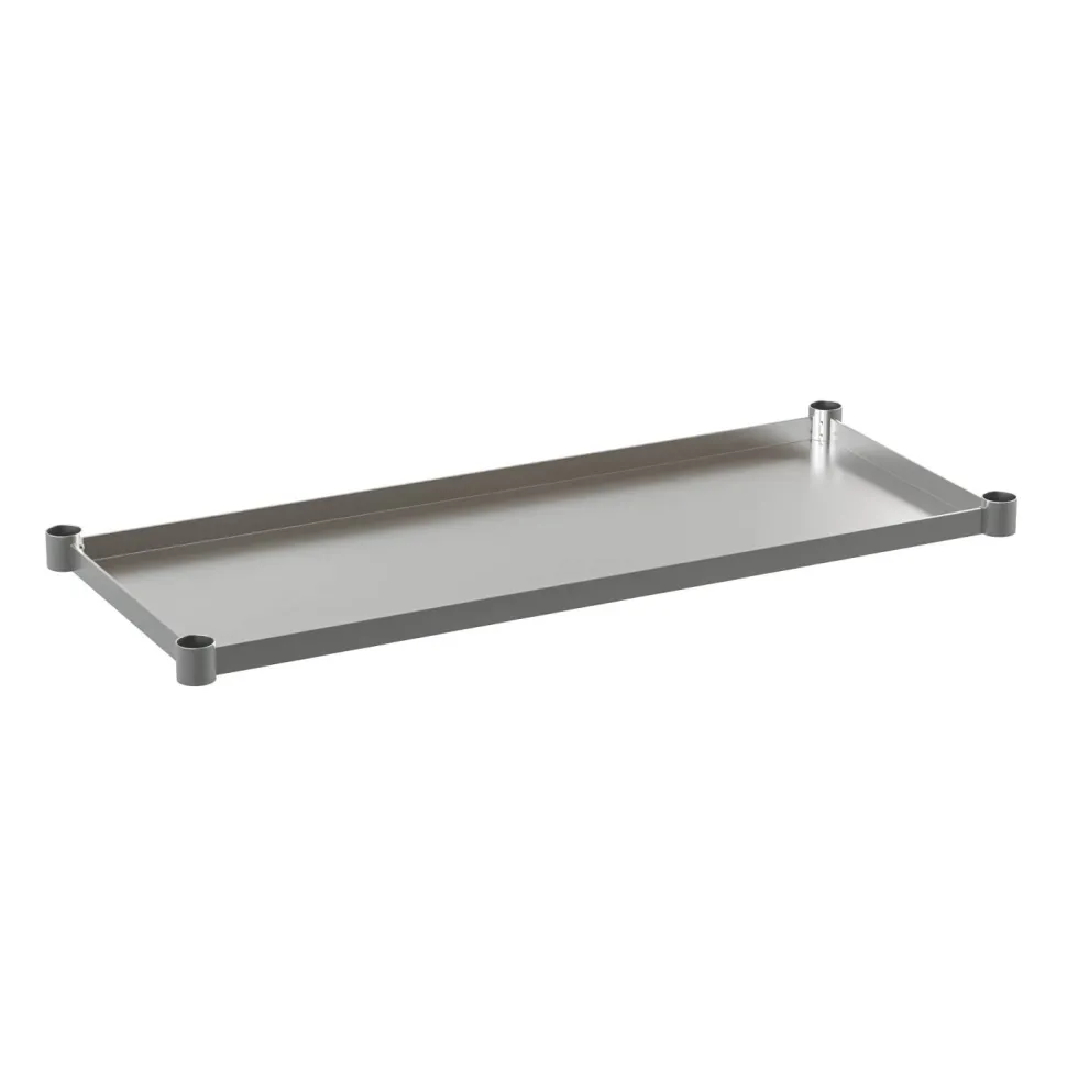 Woodford Galvanized Under Shelf for Prep and Work Tables - Adjustable Lower Shelf for 24" x 48" Stainless Steel Tables