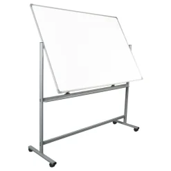 WorkPro Double-Sided Mobile Magnetic Dry-Erase Whiteboard Easel, 72