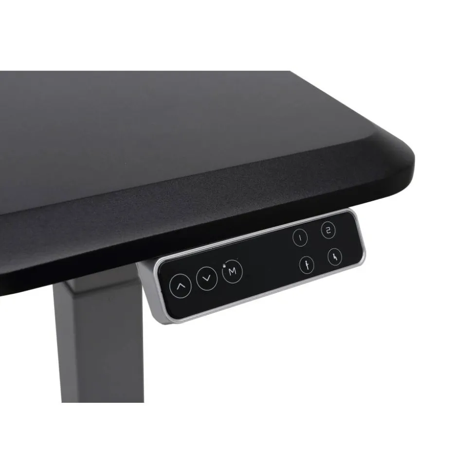 WorkPro Electric 60"W Height-Adjustable Standing Desk with Wireless Charging, Black