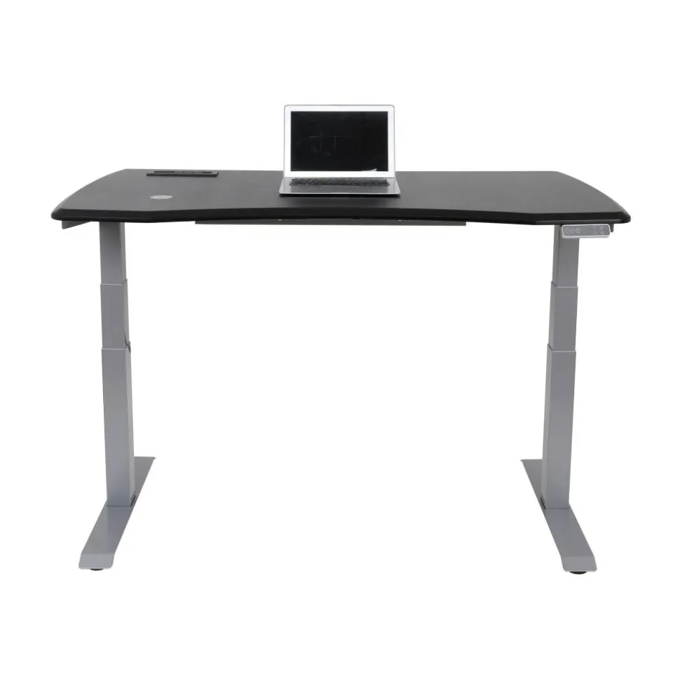 WorkPro Electric 60"W Height-Adjustable Standing Desk with Wireless Charging, Black