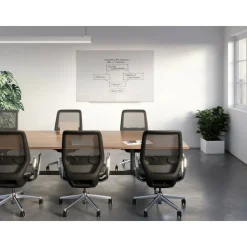 WorkPro Magnetic Glass Unframed Dry-Erase Whiteboard, 72" x 48", White