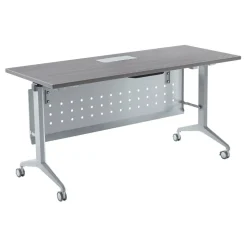 WorkPro AnyPlace Flip-Top Nesting Training Table With Modesty Panel, 60