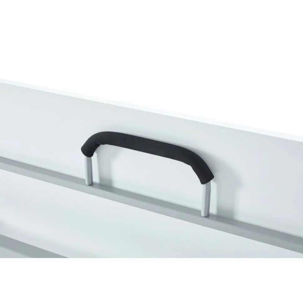 WorkPro AnyPlace Flip-Top Nesting Training Table With Modesty Panel, 60"W x 29-1/2"H x 24"D, White/Silver