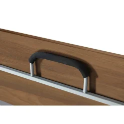 WorkPro AnyPlace Flip-Top Nesting Training Table With Modesty Panel, 60"W x 29-1/2"H x 24"D, Walnut/Silver