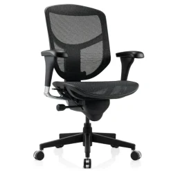 WorkPro Quantum 9000 Series Ergonomic Mesh/Mesh Adjustable-Back Office Chair, Black/Black, BIFMA Compliant