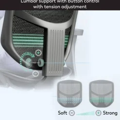WorkPro Quantum 9000 Series Ergonomic Mesh/Mesh Adjustable-Back Office Chair, Black/Black, BIFMA Compliant