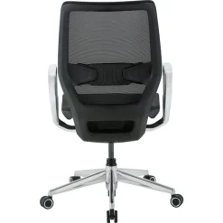 WorkPro Sentrix Ergonomic Mesh/Mesh Mid-Back Manager Office Chair, Fixed Arms, Black, BIFMA Compliant