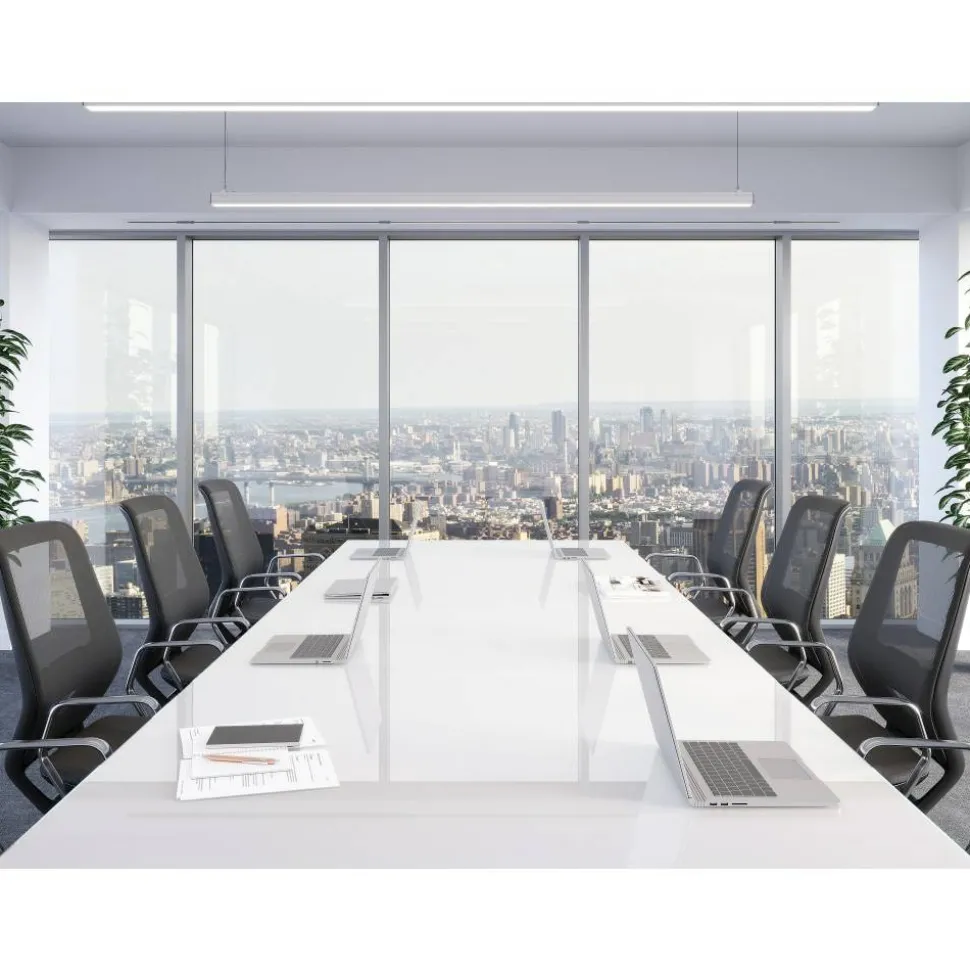 WorkPro Sentrix Ergonomic Mesh/Mesh Mid-Back Manager Office Chair, Fixed Arms, Black, BIFMA Compliant