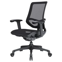 WorkPro 1000 Series Ergonomic Mesh/Mesh Mid-Back Task Office Chair, Black/Black, BIFMA Compliant