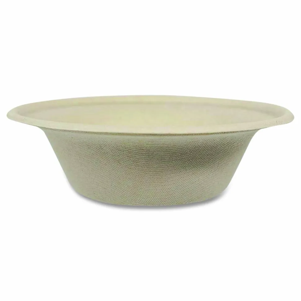World Centric Fiber Bowls, 11.5 oz, 6 x 6 x 1.7, Natural, Paper, 1,000/Carton
