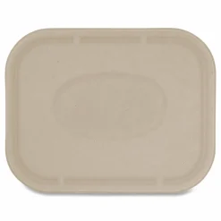 World Centric Fiber Lids for Fiber Containers, 7.8 x 10.1 x 0.5, Natural, Paper, 400/Carton
