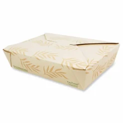 World Centric No Tree Folded Takeout Containers, 50 oz, 6.2 x 8.5 x 1.85, Natural, Sugarcane, 200/Carton