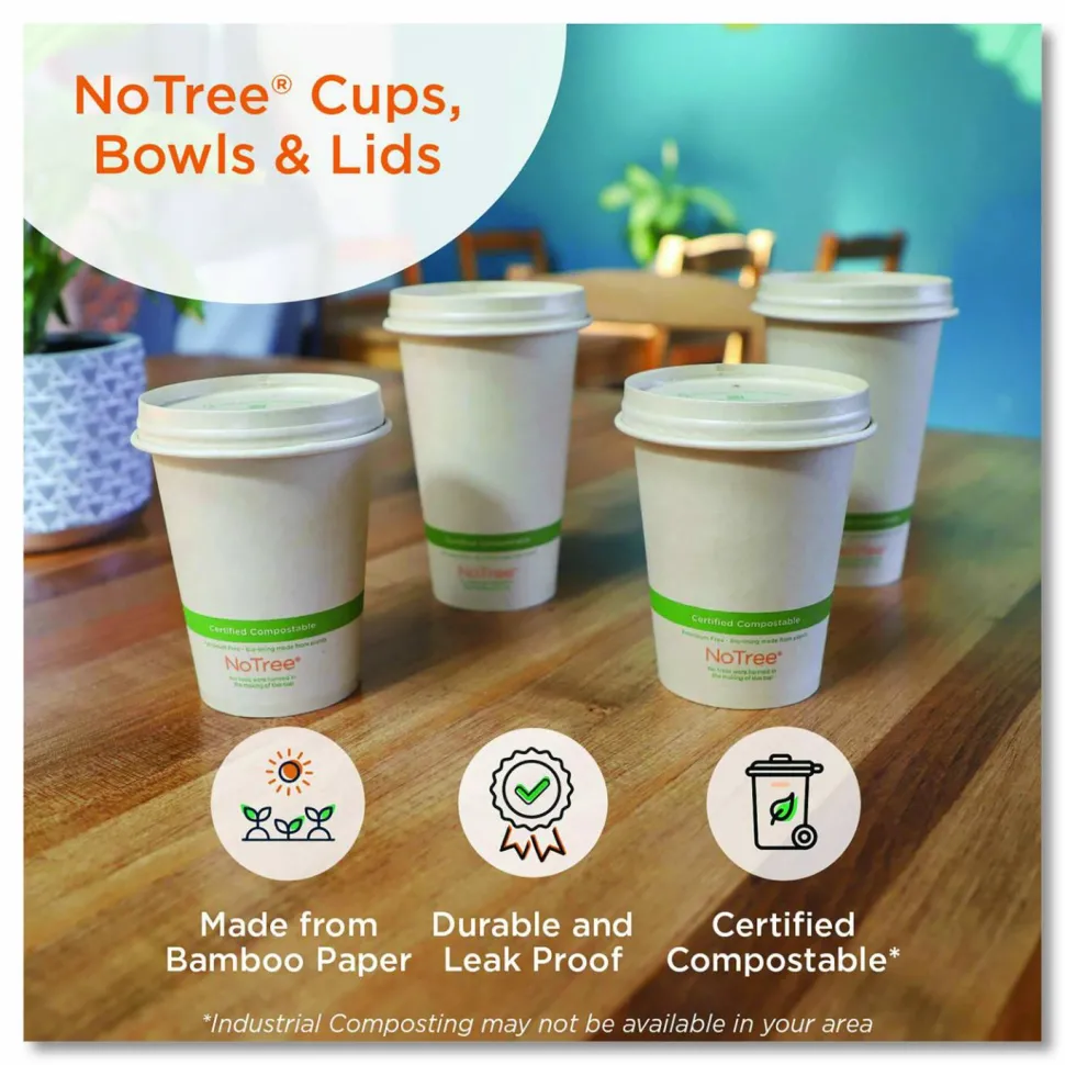 World Centric Paper Lids for Bowls. 5.9" Diameter, Natural, 300/Carton