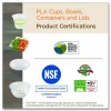 World Centric PLA Hinged Clamshells, 46 oz, 8.3 x 8.6 x 3.1, Clear, Plastic, 300/Carton