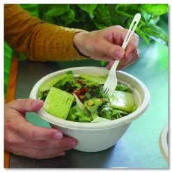 World Centric Fiber Bowls, 32 oz, 7.4 x 7.4 x 3.2, Natural, Paper, 500/Carton