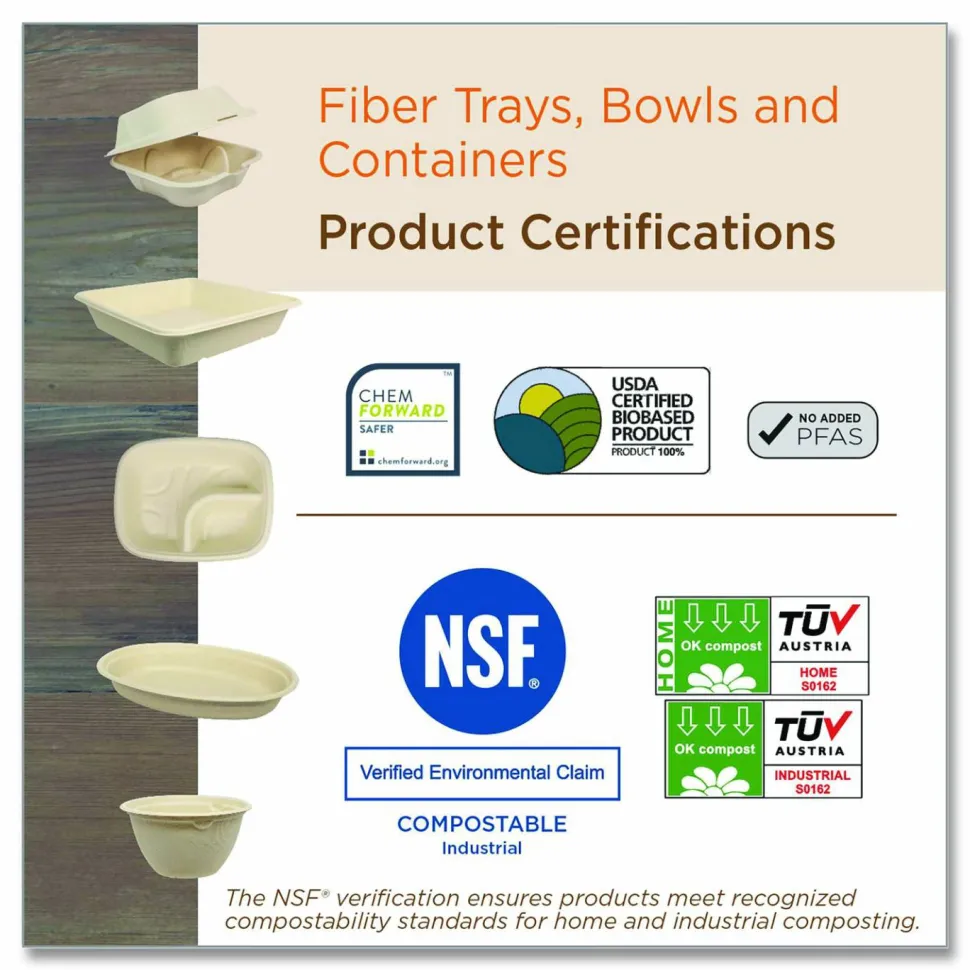 World Centric Fiber Plates, 6" dia, Natural, 20/Pack