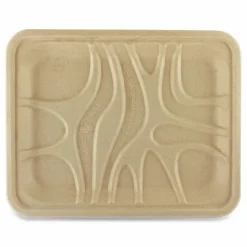 World Centric Laminated Fiber Meat and Produce Trays, PLA Lined, PFAS Free, 9.1 x 7.1 x 0.7, Natural, Paper, 500/Carton