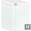 Writing Pads, 5" x 8", Narrow Ruled, 50 Sheets, White, Pack Of 12 Pads