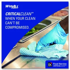 WypAll Foodservice Cloths, 12.5 x 23.5, Blue, 200/Carton