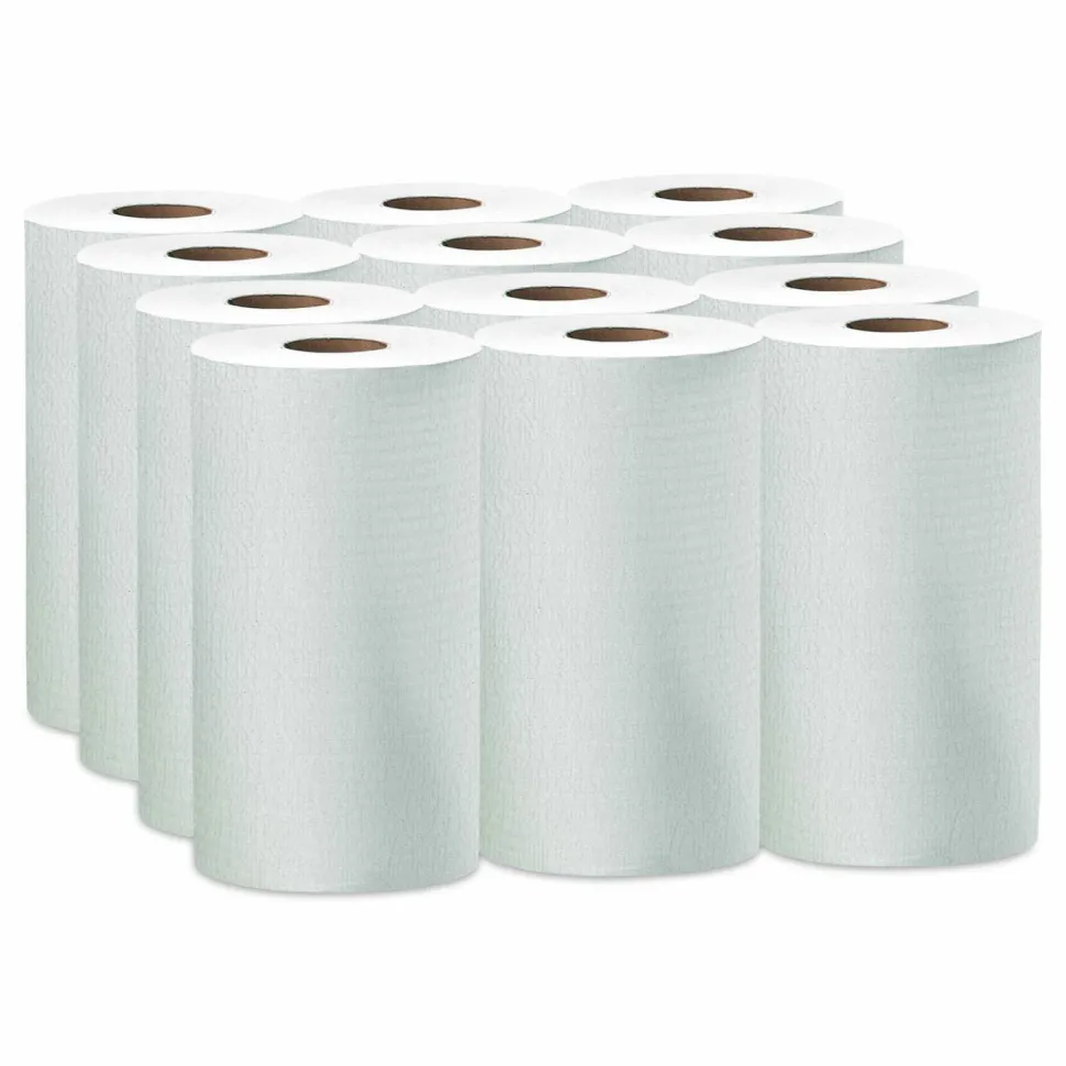 WypAll General Clean X60 Cloths, Small Roll, 9.8 x 13.4, White, 130/Roll, 12 Rolls/Carton