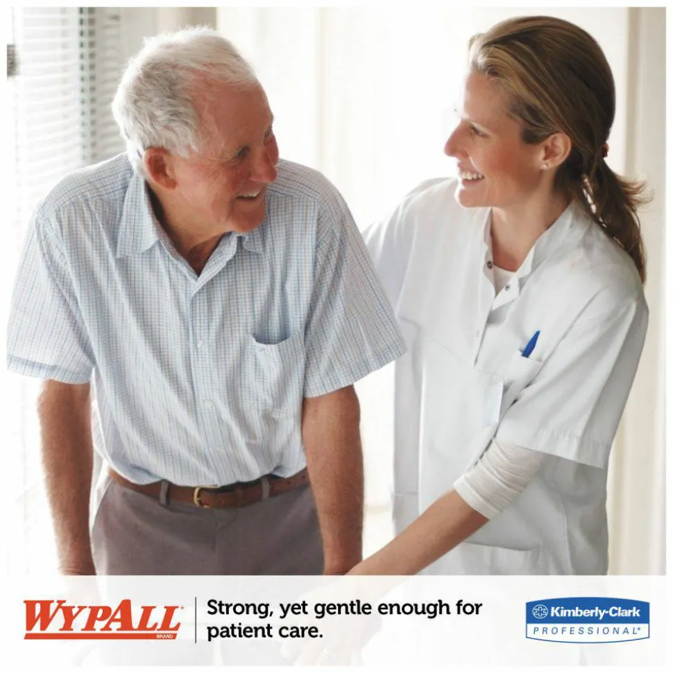 WypAll General Clean X60 Cloths, 1/4 Fold, 12.5 x 13, White, 76/Box, 12 Boxes/Carton