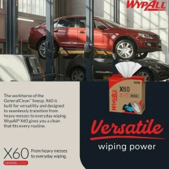 Wypall General Clean X60 Multi-Task Cleaning Cloths, 8-3/8