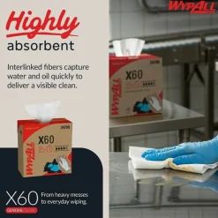 Wypall General Clean X60 Multi-Task Cleaning Cloths, 8-3/8