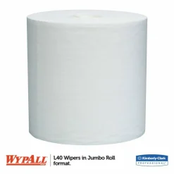 WypAll L40 Towels, Jumbo Roll, 12.5 x 12.2, White, 750/Roll