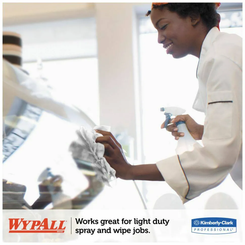 WypAll L10 Towels POP-UP Box, 1-Ply, 12 x 10.25, White, 125/Box, 18 Boxes/Carton