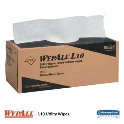 WypAll L10 Towels POP-UP Box, 1-Ply, 12 x 10.25, White, 125/Box, 18 Boxes/Carton